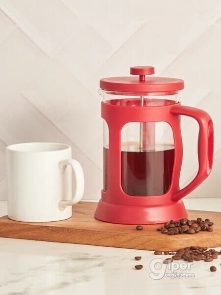 Gyzyl "French Press" çäýnek 800 ml