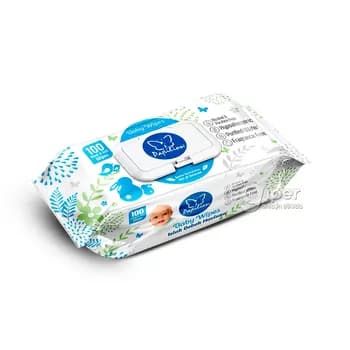 Çagalar üçin çygly salfetkalar Papilion Baby, 100 sany