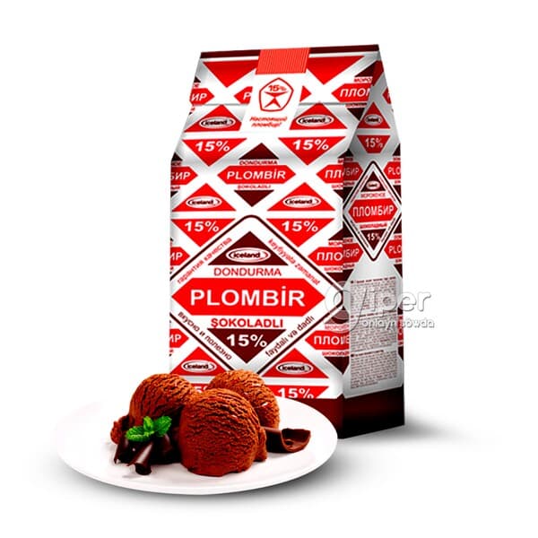 Doňdurma "iceland" şokoladly plombir 15%, 500 gr