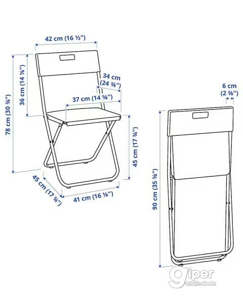 Eplenýän oturgyç IKEA GUNDE gara