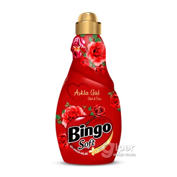 Ýumşadyjy konsentrat Bingo Soft "Aşkla Gül", 1440 ml