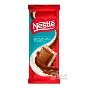 Süýtli ak şokolad  "Nestle" gözenekli, 75 gr