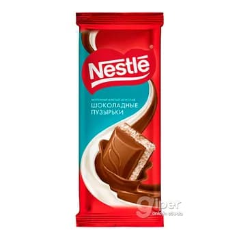 Süýtli ak şokolad  "Nestle" gözenekli, 75 gr