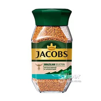 Кофе Jacobs Brazilian, стеклянная банка 95 г