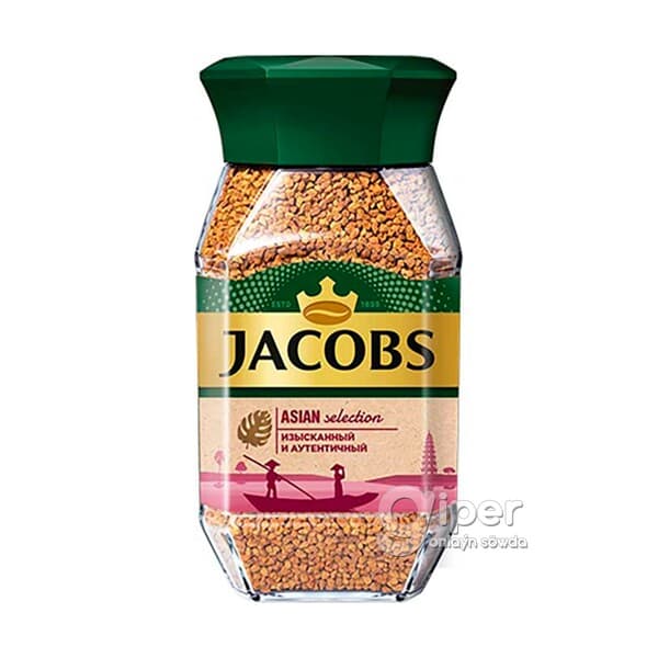 Kofe Jacobs Asian, çüýşe gapda 90 gr