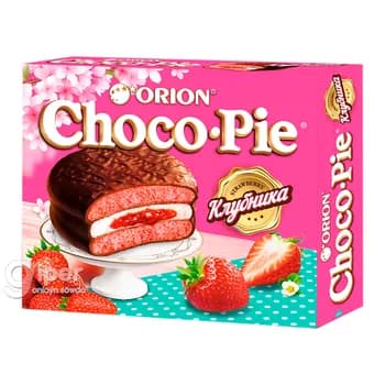 Pirožny Orion Choco Pie "Ýertudana", 12 sany (360 gr)