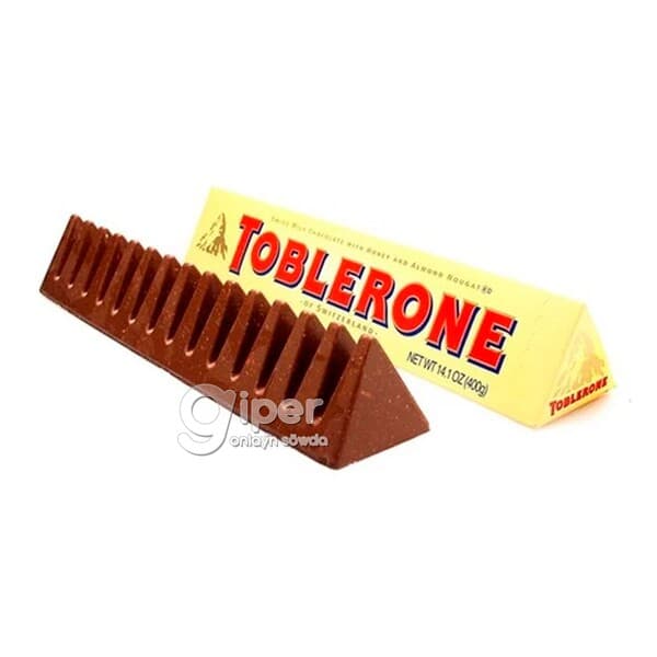 Молочный шоколад "Toblerone" с медом и миндалем с нугой, 100 г