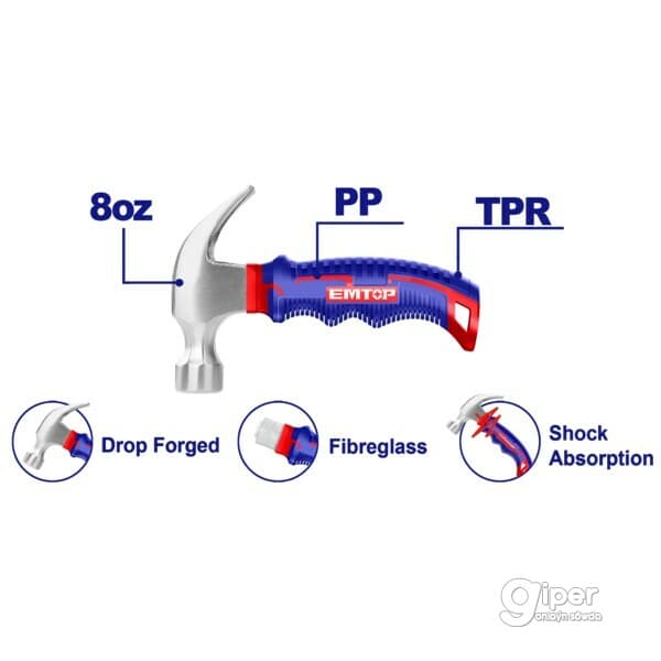 Emtop Çekiç mini 8r 220gr