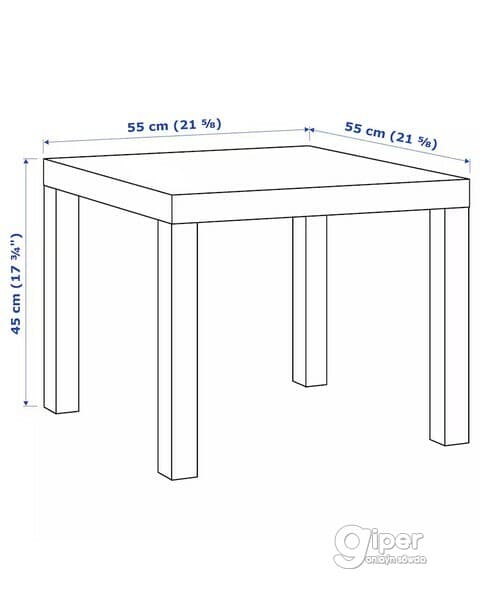 Журнальный столик IKEA Lack темно-коричневый 55x55 см