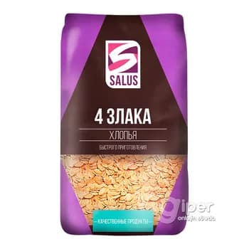 Хлопья овсяные "Salus" 4 злаков, 400 г