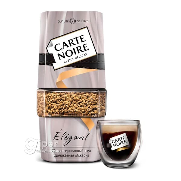 Kofe Carte Noire Elegant, çüýşe gapda, 95 gr