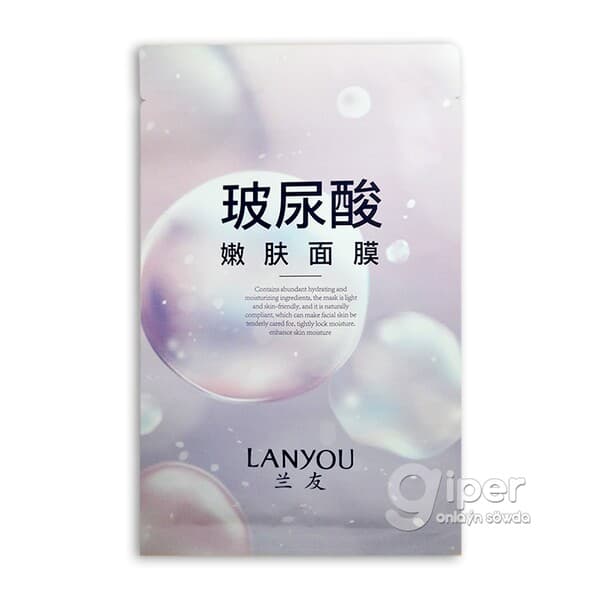 "Lanyou" ýüz üçin maska derini ýaşardyjy gialuron kislotaly, 25 ml