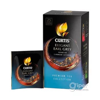 Чай черный Curtis "Earl Grey Elegant", 1.7 г (25 пакетиков)
