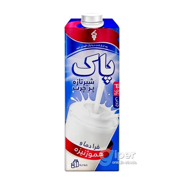Süýt PAK, ýaglylygy 3%, 1 lt