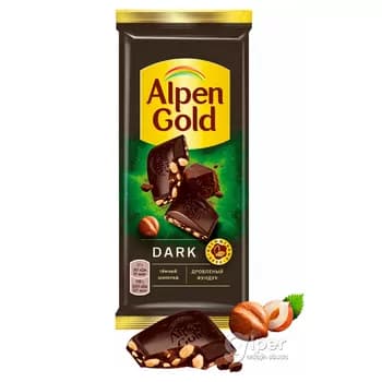 Gara şokolad Alpen Gold fundukly, 80 gr