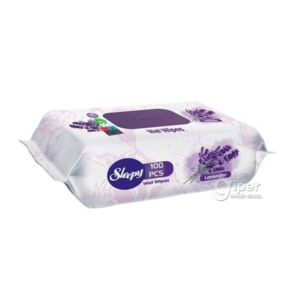 Çygly salfetkalar Sleepy "Lavender", 100 sany