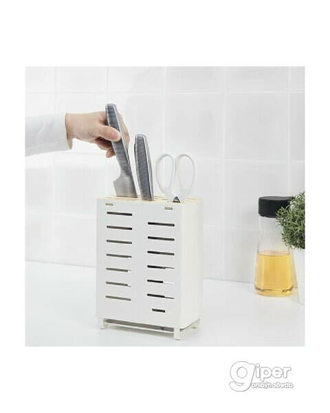 Pyçak saklaýjy IKEA AVSTEG ak/bambuk 23 sm