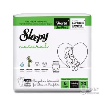 Sleepy Natural arlygy X Large №6, 15-25 kg, 20 sany