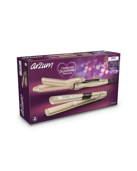 AR5024-AR5033 Belisa Saç Düzleştirici - Saç Maşası - Kum Beji
