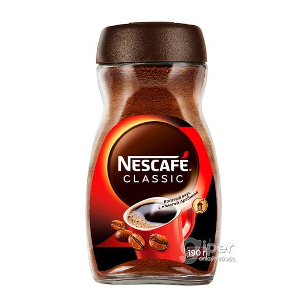 Kofe Nescafe classic owradylan arabikaly, 190 gr