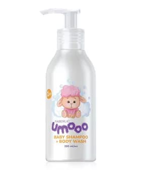 Çagalar üçin şampun-gel duşy Faberlic Umooo (1+) 2792, 200 ml