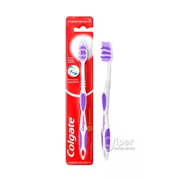 Diş şýotkasy Colgate "Klassiki" köpugurly, orta derejeli ýumşaklyk