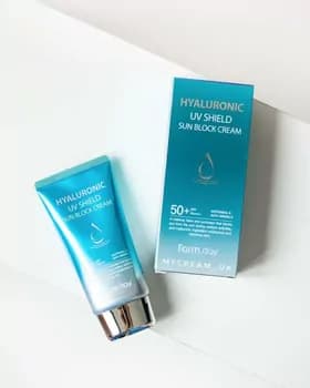 Gialuron kislotaly günden goraýjy krem FARM STAY Hyaluronic UV Shield Sun Block Cream SPF50+/PA+++, 70 gr