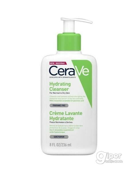 CeraVe Hydrating Cleanser увлажняющий очищающий крем-гель, 236 мл