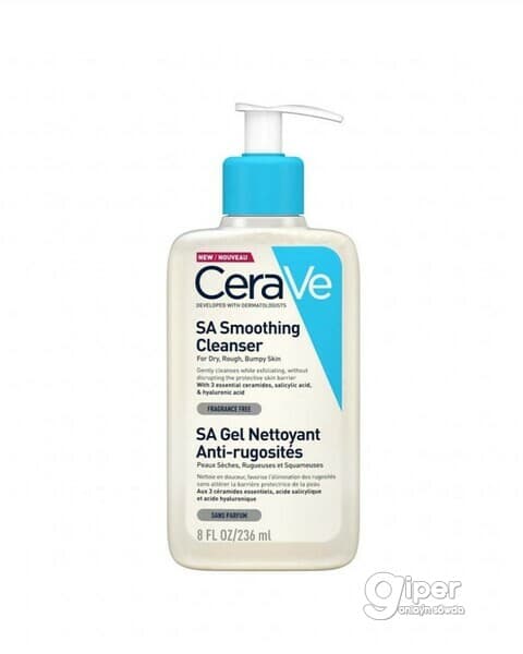 CeraVE SA Smoothing Cleanser успокаивающее очищающее средство для сухой кожи лица,  236 мл