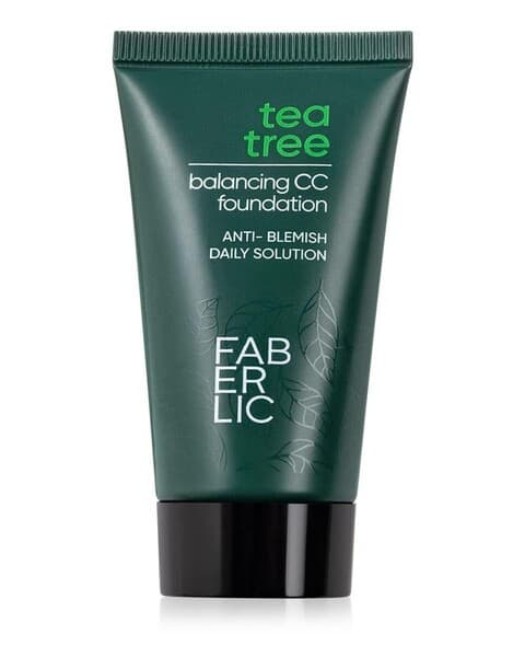 Ýüz reňkini sazlaýjy krem Tea Tree Balancing CC Faberlic , öwüşgini altyn-bež, 6660, 30 ml