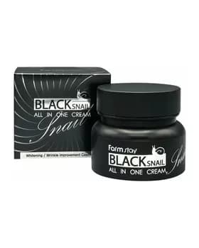 FarmStay Black Snail All in One Cream восстанавливающий крем для лица с муцином улитки, 100 мл