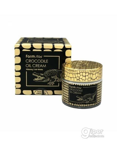 FarmStay Crocodile Oil Cream krokadil ýagly iýmitlendiriji ýüz üçin krem, 70 gr