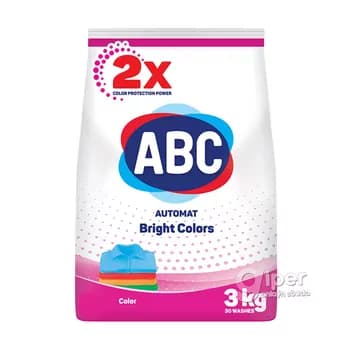 Kir ýuwujy soda ABC Matic Color, 3 kg plastik paket