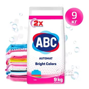 Kir ýuwujy soda ABC Matic Color, 9 kg plastik paket