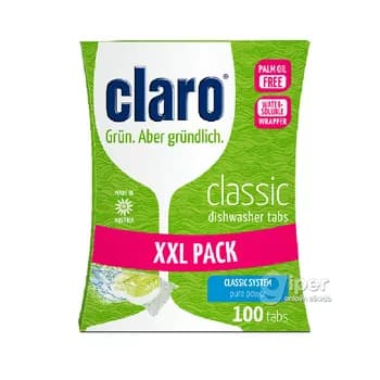 Средство для мытья посуды в посудомоечных машинах в капсулах Claro classic 100 Tabs