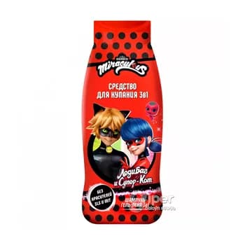 Çagalar üçin şampun+gel+pena 3в1 "Miraculous", 400 ml