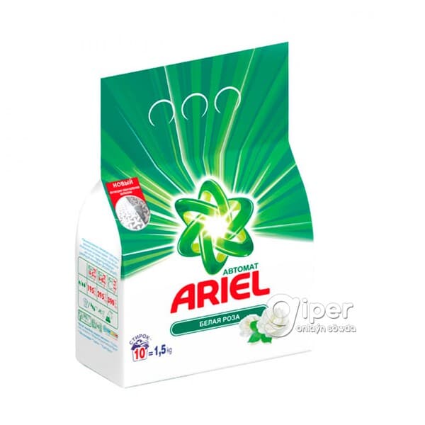 Kir ýuwujy soda Ariel "Ak bägül" (awtomat) 1,5 kg