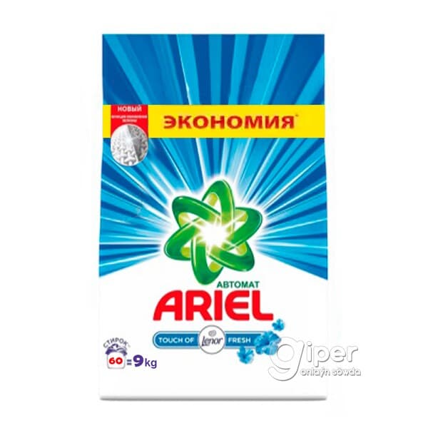 Kir ýuwujy serişde Ariel "Touch of Lenor Fresh" awtomat 9 kg