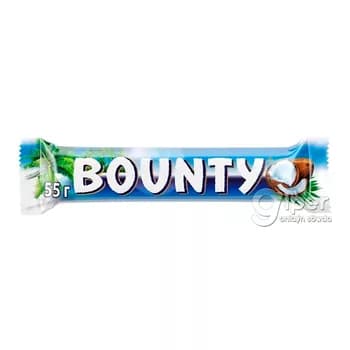 Şokoladly batonçik Bounty, 55 gr