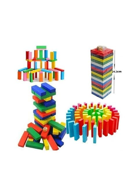 Красочный деревянный игровой набор Jenga из 54 предметов