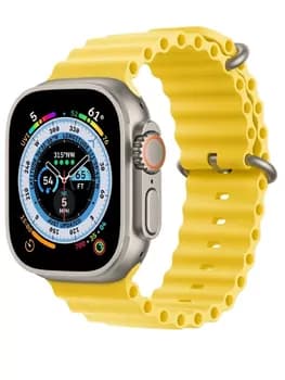 Apple Watch Ultra 49 мм Titanium Case Cellular, титановый/желтый Ocean Band