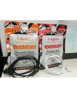 I-KOSON Stereo Earphones White/ Black Al Jazira (Dubai)