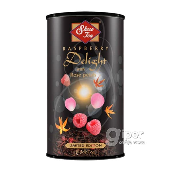 Gara çaý Shere Tea "Raspberry Delight" atym çaý, 100 gr