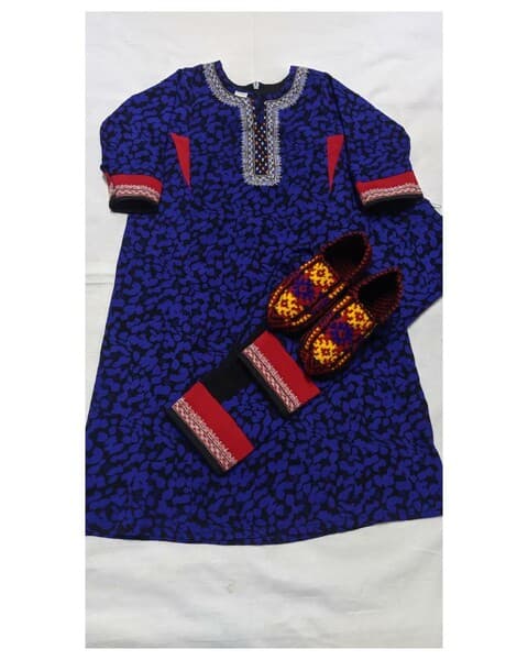 Milli türkmen ýanly çaga köýnegi