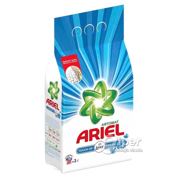 Kir ýuwujy serişde Ariel "Touch of Lenor Fresh" awtomat 3 kg