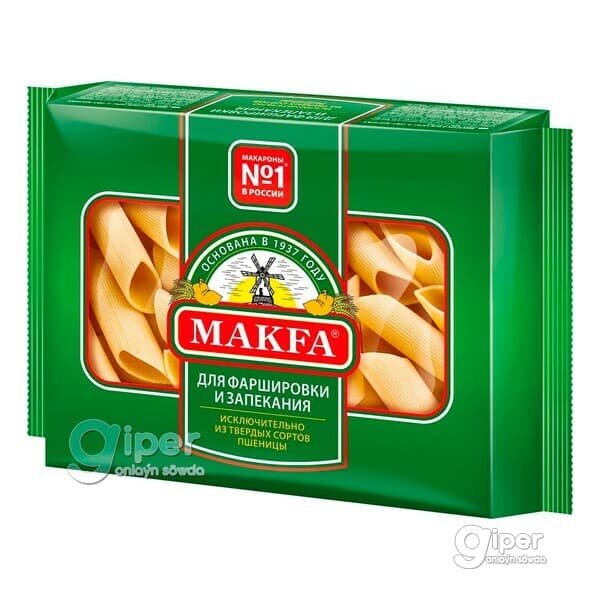 Makaron "Makfa" ýelejik doldurmak we bişirmek üçin, 300 gr