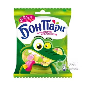 Жевательный зефир (маршмеллоу) Бон Пари "Кислые В Кубе", 65 г