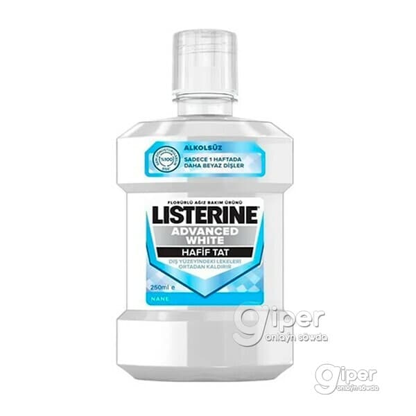 Agyz çaýkamak üçin serişde Listerine "Advanced White" alkogolsyz, 250 ml