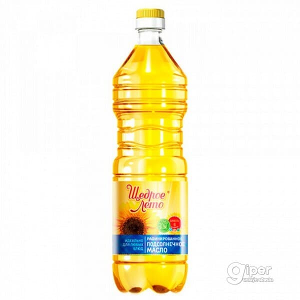 "Щедрое Лето" Масло подсолнечное рафинированное, 1 л