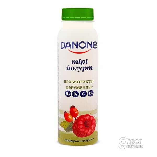 Içilýän ýogurt Danone malina we itburuunly 1.2%, 270 gr